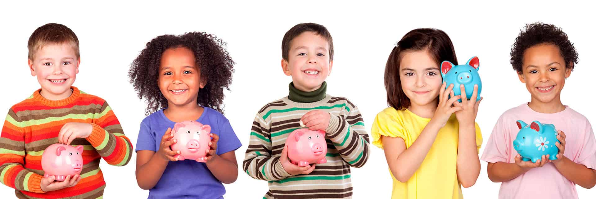 Kids with Piggy Banks