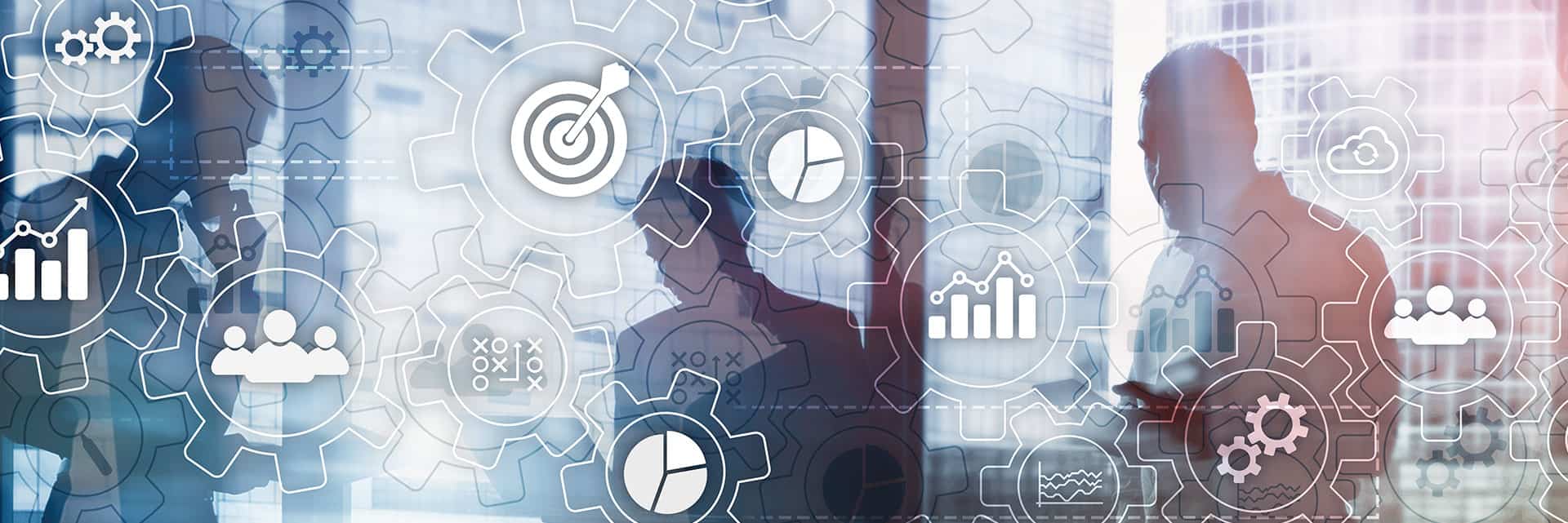 business people - gears and icons