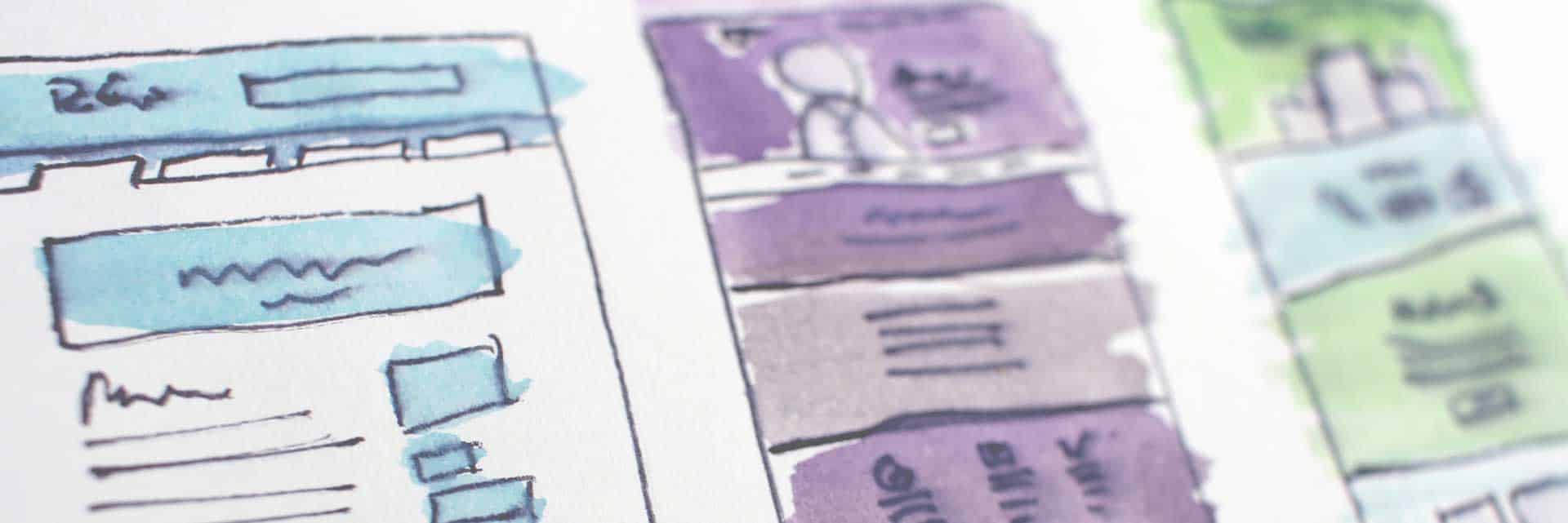 water color wireframes