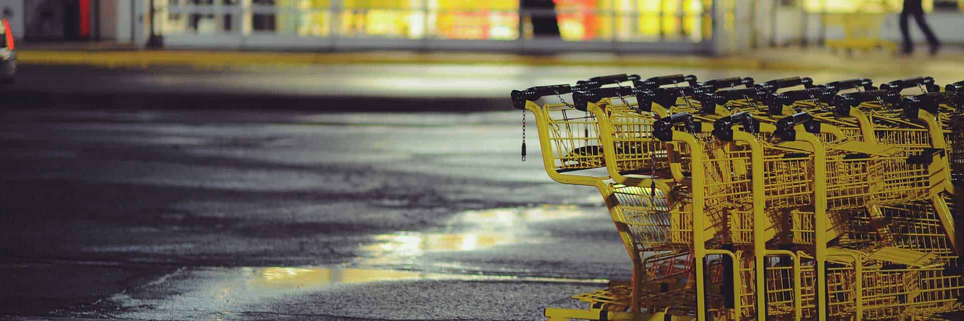 yellow shopping carts