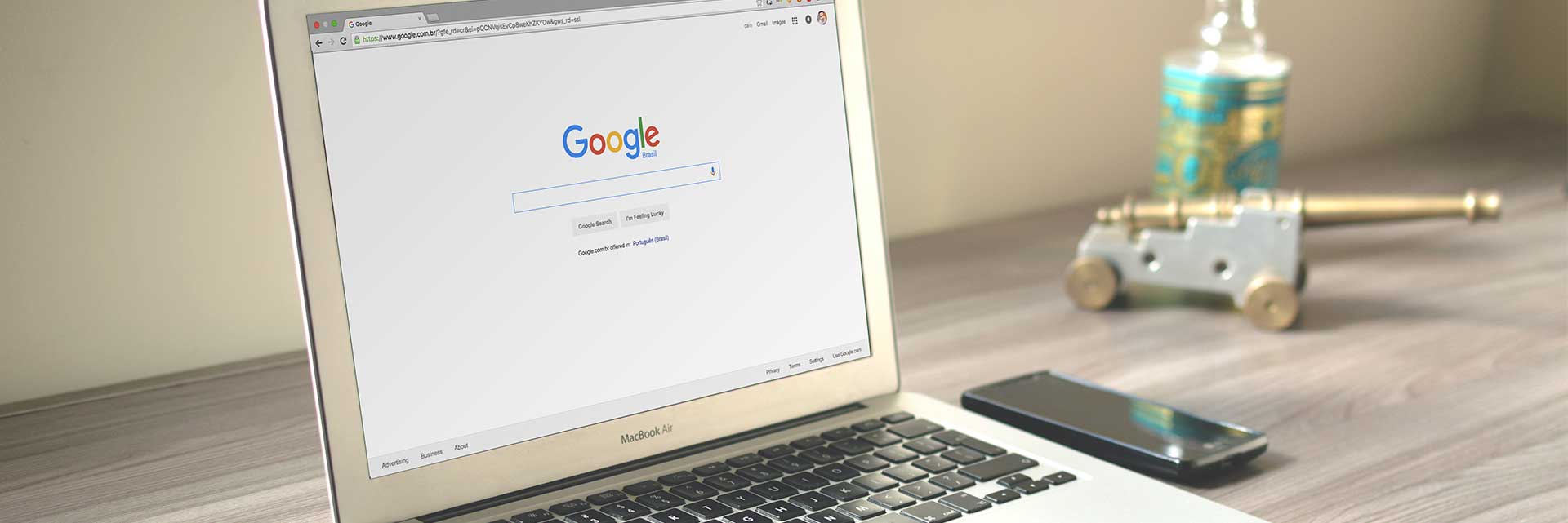laptop with google screen pulled up