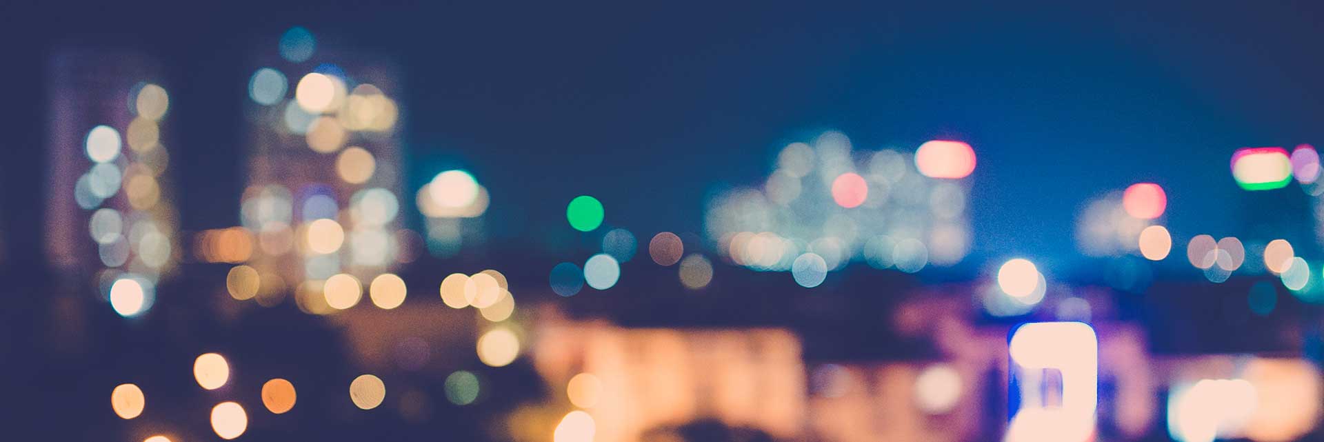 out of focus night-time cityscape image