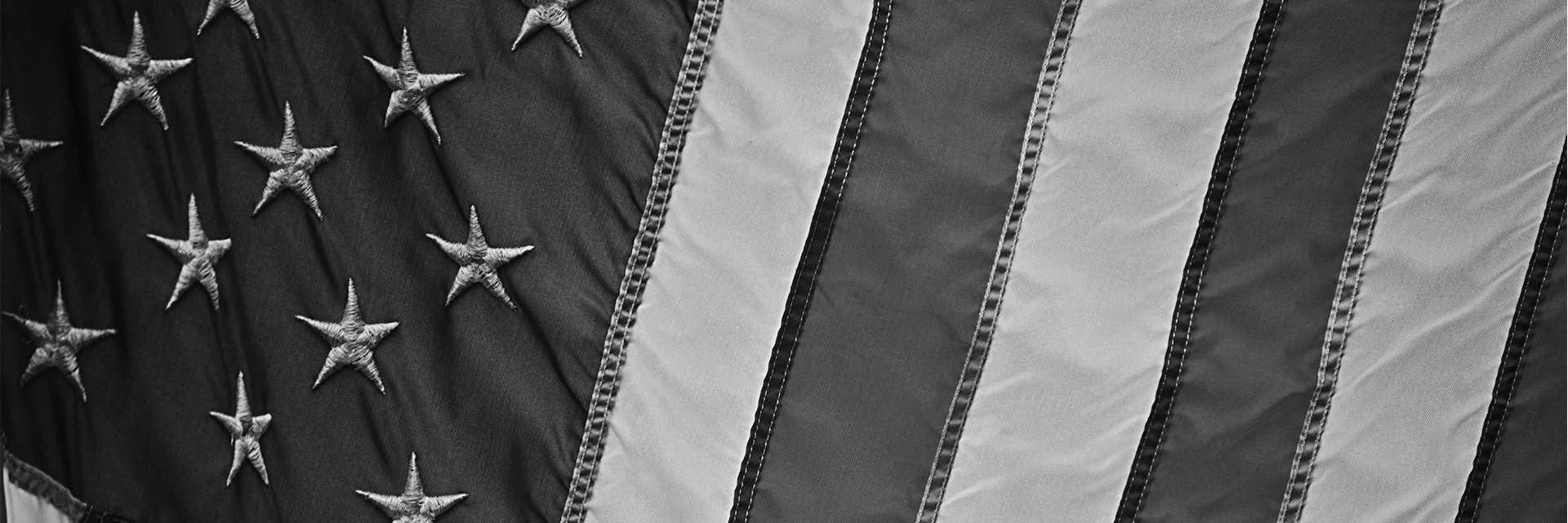 black and white american flag