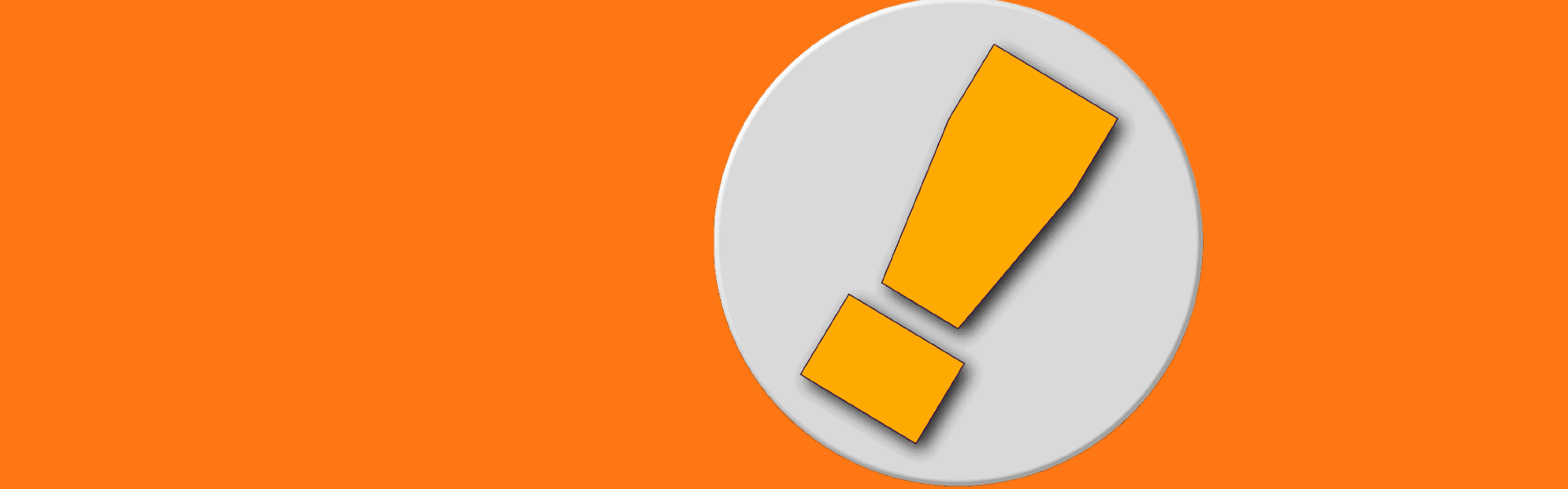 Orange exclamation mark